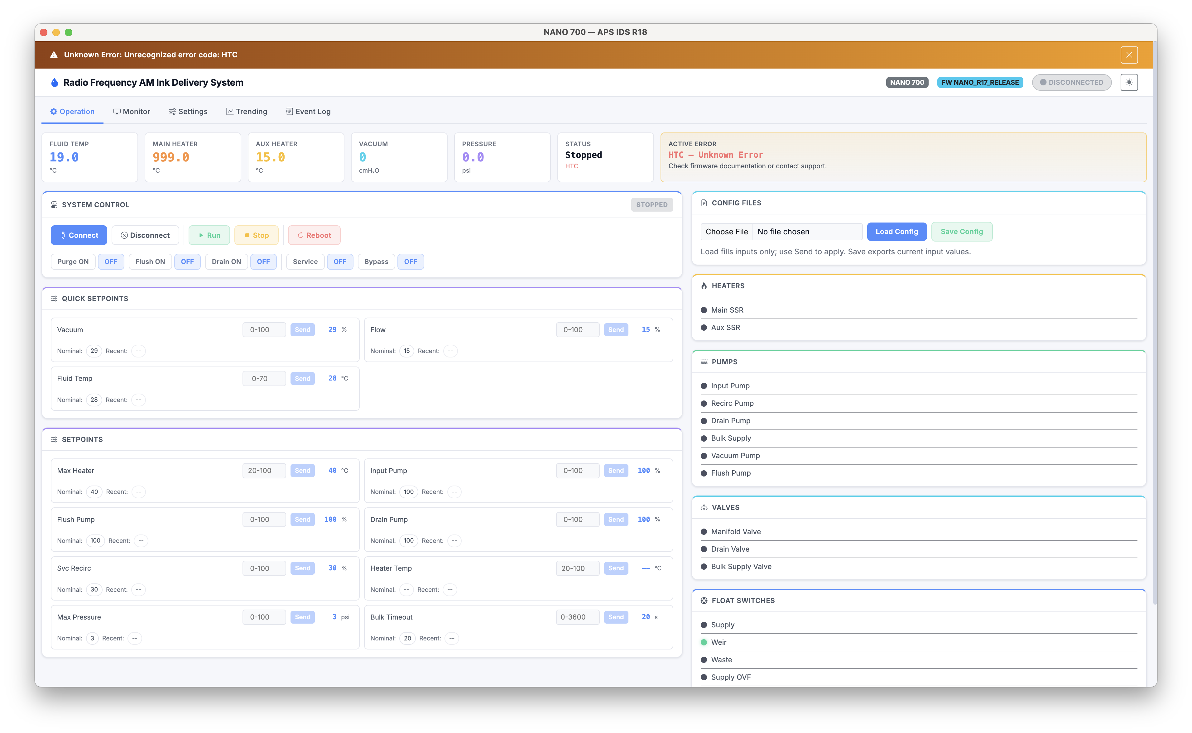 IDS GUI – Operation View (Light)